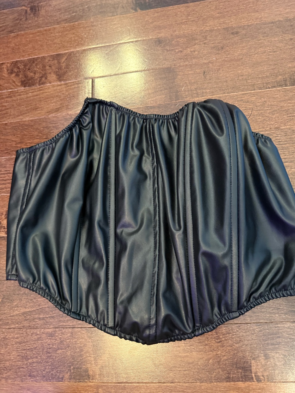 SHEIN black leather tube top